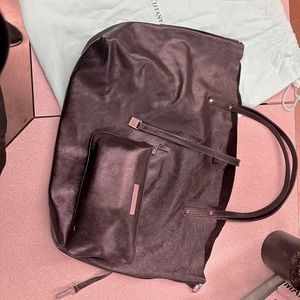 Tiffany & Co. Shoulder Tote Bag Leather Black pre-owned